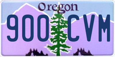 OR license plate 900CVM