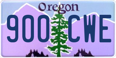 OR license plate 900CWE