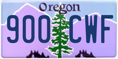 OR license plate 900CWF