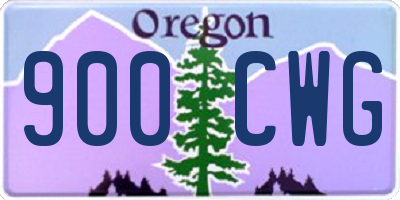 OR license plate 900CWG