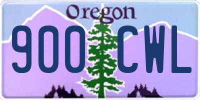 OR license plate 900CWL
