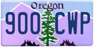 OR license plate 900CWP