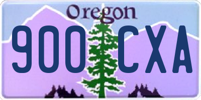 OR license plate 900CXA