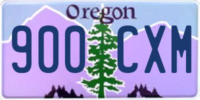 OR license plate 900CXM