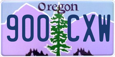 OR license plate 900CXW