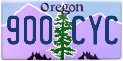 OR license plate 900CYC