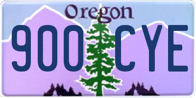 OR license plate 900CYE