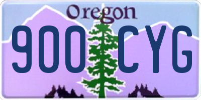 OR license plate 900CYG