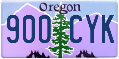 OR license plate 900CYK