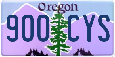 OR license plate 900CYS