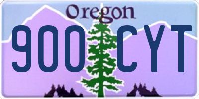 OR license plate 900CYT