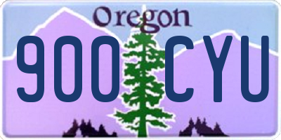 OR license plate 900CYU
