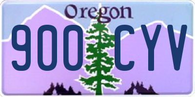 OR license plate 900CYV