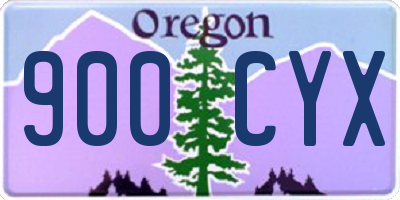 OR license plate 900CYX