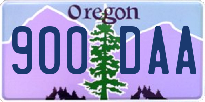 OR license plate 900DAA