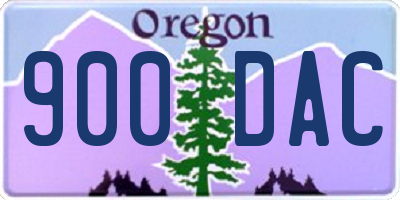 OR license plate 900DAC