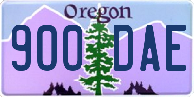 OR license plate 900DAE