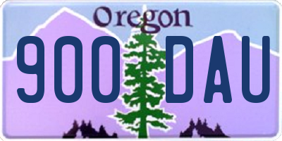 OR license plate 900DAU