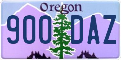 OR license plate 900DAZ