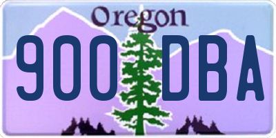 OR license plate 900DBA