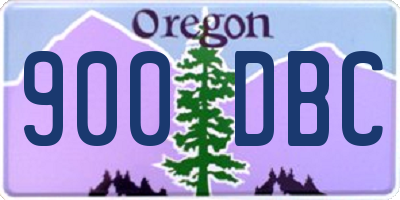 OR license plate 900DBC