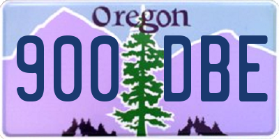 OR license plate 900DBE