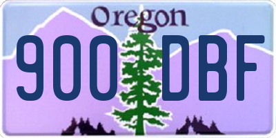 OR license plate 900DBF