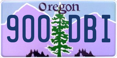 OR license plate 900DBI