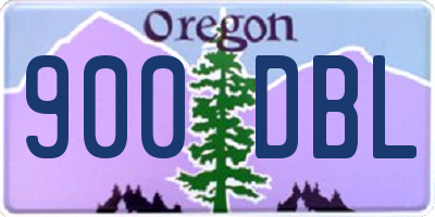 OR license plate 900DBL