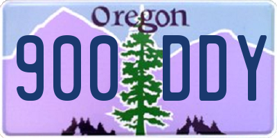 OR license plate 900DDY