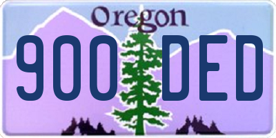OR license plate 900DED