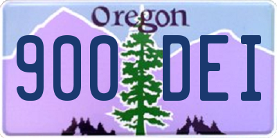 OR license plate 900DEI