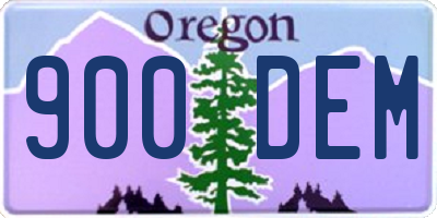 OR license plate 900DEM