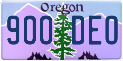 OR license plate 900DEO