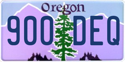 OR license plate 900DEQ