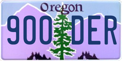 OR license plate 900DER