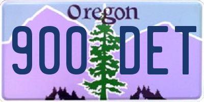 OR license plate 900DET