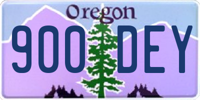 OR license plate 900DEY