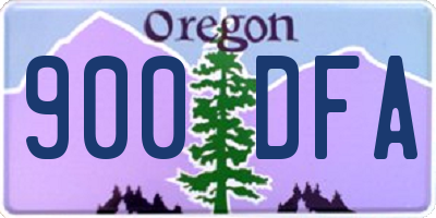 OR license plate 900DFA