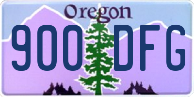 OR license plate 900DFG