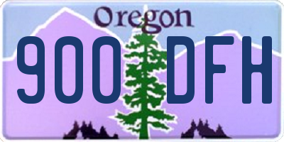 OR license plate 900DFH