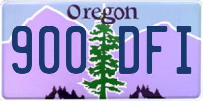 OR license plate 900DFI