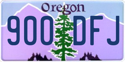 OR license plate 900DFJ