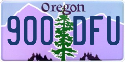 OR license plate 900DFU