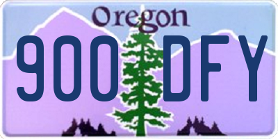 OR license plate 900DFY