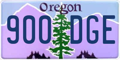 OR license plate 900DGE
