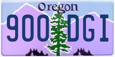 OR license plate 900DGI