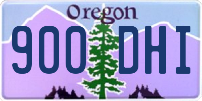 OR license plate 900DHI