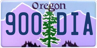 OR license plate 900DIA