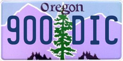 OR license plate 900DIC